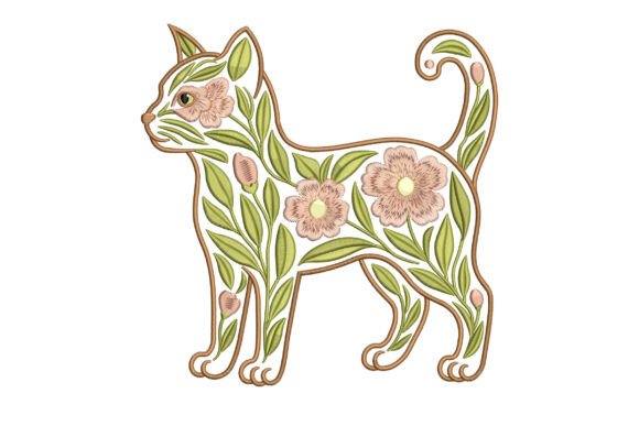 Floral Cat Outline with Flowers: A Designer’s Review for Business Branding