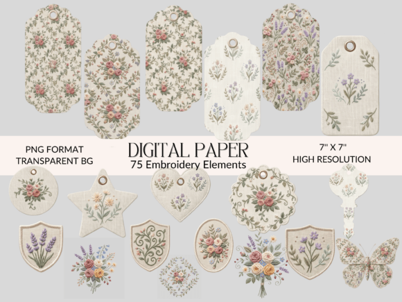 Floral Embroidery Clipart Bundle Review for Boutique Sweatshirt Design