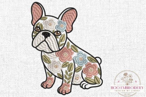 Floral French Bulldog Review for Real Embroidery Projects