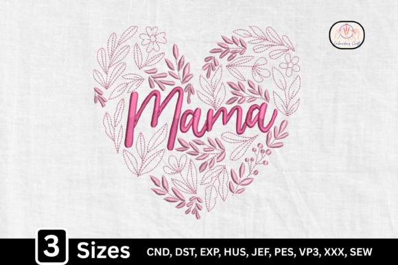 Floral Mom: A Heartfelt Embroidery Design for Meaningful Gifts