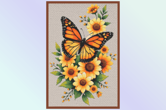 Monarch Butterfly Floral Cross Stitch Pattern Review