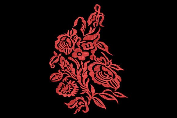 Red Floral Lace