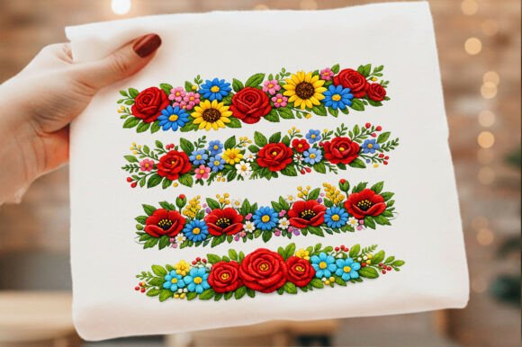 Wildflowers Colorful Floral Embroidery Review for Small Business Branding